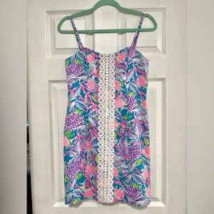 Lilly Pulitzer Shelli Stretch Dress in Maldives Green Turtle Wave